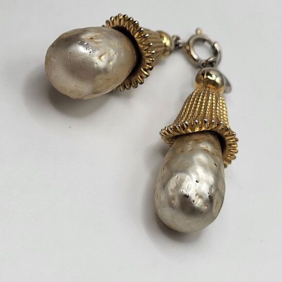 Set of 2 Pearl Tassel Drop Earring/Necklace addition 2in - Picture 5 of 5